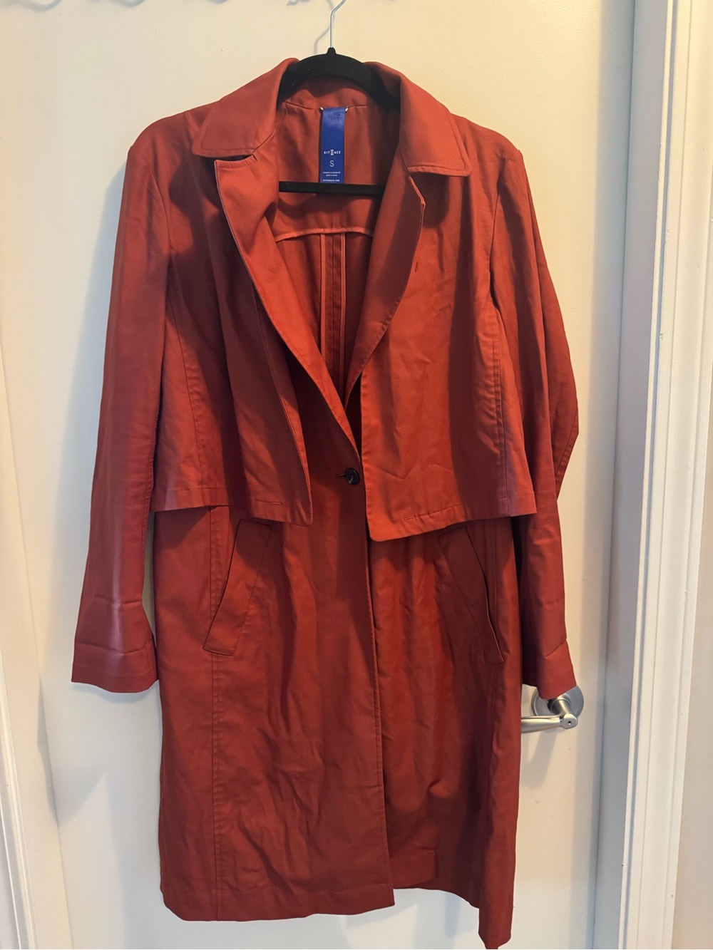 Kit and Ace Rust Red Trench Coat